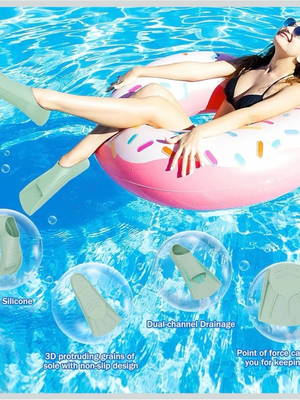 Kids, women’s or Men’s Training Swimming Fins Water Sports